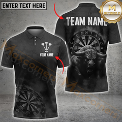 Maxcorners Darts Bullseye Fury Personalized Name 3D Unisex Shirt