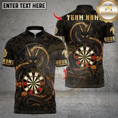 Maxcorners Darts Dragon Asian With Dartboard Multicolor Customized Name, Team Name 3D Shirts