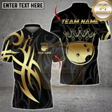 Maxcorners Bowling Crown 8 Ball Golden Multicolor Customized Name, Team Name 3D Shirts