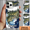 Maxcorners Fishing Phone Case Abstract Splash Modern Art Personalized Name 3D Phone Case (10 Fish Species)