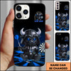 Maxcorners Bull Warrior Darth Style Funny Dartboard Personalized Name 3D Phone Case