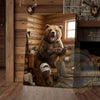 Maxcorners Bear Canvas Occupied Sign Rustic Bathroom Humor Canvas Wall Art