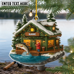 Maxcorners Personalized Fishing Ornaments, Fisherman Christmas Ornaments, Fishing Christmas Gifts