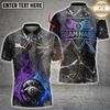 Maxcorners Billiard Fire And Ice 8 Ball Broken Glass Multicolor Customized Name, Team Name 3D Shirt