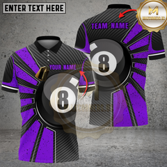 Maxcorners Billiards Classic 8-Ball Multicolor Customized Name, Team Name 3D Shirt