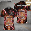 Maxcorners Lightning Strike Disc Golf Polo Personalized Name, Team Name 3D Shirt (4 Colors)