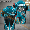 Maxcorners Darts Funny Smoke Customized Name, Team Name 3D Polo Shirt