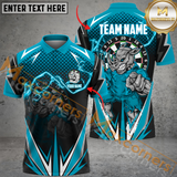 Maxcorners Darts Funny Smoke Customized Name, Team Name 3D Polo Shirt