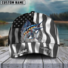 Maxcorners Fishing Black American Flag Sport Personalized 3D Cap (11 Options)