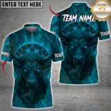 Maxcorners Darts Firestorm Bullseye Personalized Name, Team Name Shirt