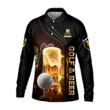 Maxcorners Swing Swear Drink Repeat Funny Golf Polo Shirt, Mens Golf Gift, Golf Lover Gift
