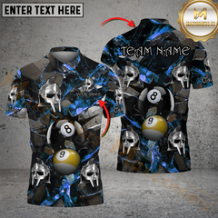 Maxcorners Billiard Ball8 & Ball9 Dark Material Gladiator Helmet Multicolor Customized Name, Team Name 3D Shirt