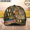 Maxcorners Elegant Deer With Gold Lines Camo Multicolor Option Personalized 3D Cap