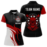 Maxcorners Red Skull Dartboard Grunge Custom Dart Shirt For Men, Dart Team Jerseys LM184