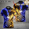Maxcorners Darts Fire and Ice Dragon Dartboard Multiple Options Personalized Name, Team Name 3D Shirt
