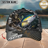 Maxcorners Fishing Skull Angler Torn Metal Personalized 3D Cap