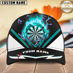 Maxcorners Darts Fire Thunder Multicolor Option Personalized Name 3D Cap