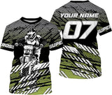 Maxcorners Motocross Supercross Customize Name And Number 3D Shirts