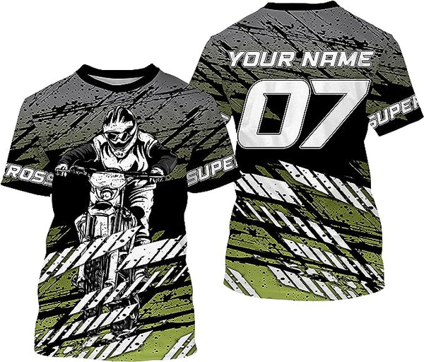 Maxcorners Motocross Supercross Customize Name And Number 3D Shirts