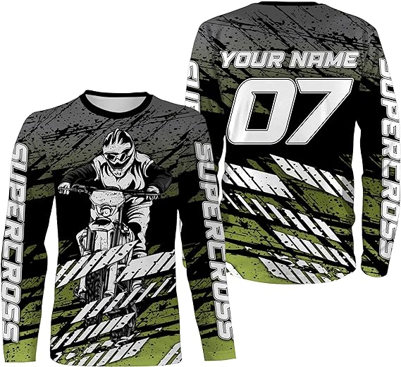 Maxcorners Motocross Supercross Customize Name And Number 3D Shirts