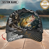 Maxcorners Fishing Skull Angler Torn Metal Personalized 3D Cap