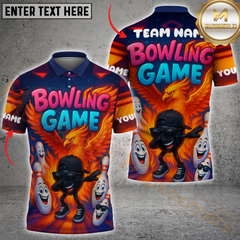 Maxcorners Bowling Phoenix Flame Multicolor Customized Name, Team Name 3D Shirts