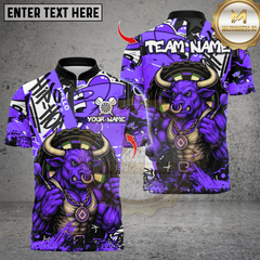 Maxcorners Darts Fire Bull Darts Design Multicolor Customized Name, Team Name 3D Shirts