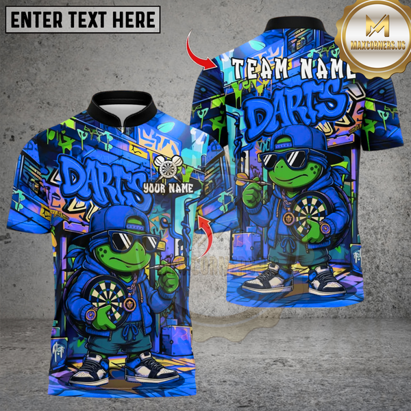 Maxcorners Darts Turtle Graffiti Streetwear Multicolor Customized Name, Team Name 3D Shirts