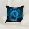 Maxcorners Darts Fire Lion Spirit Multicolor Customized Name 3D Pillow
