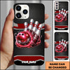 Maxcorners Bowling Electric Strike Pins Multicolor Personalized Name 3D Phone Case