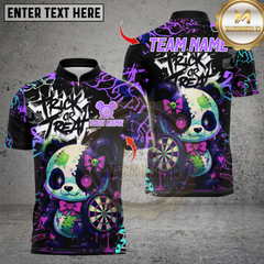 Maxcorners Darts Scary Panda With Dartboard Multicolor Customized Name, Team Name 3D Shirts 80