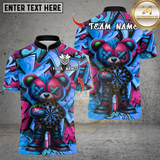 Maxcorners Darts Graffiti Halloween Bear With Dartboard Multicolor Customized Name, Team Name 3D Shirts