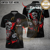 Maxcorners Billiards Grim Reaper Black Multicolor Customized Name, Team Name 3D Shirt