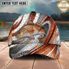 Maxcorners Fishing Fish Scale Silver Stripe Multi Options Personalized Name 3D Cap (11 Fish Species)