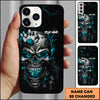 Maxcorners Bowling Flaming Skull Strike Multicolor Personalized Name 3D Phone Case