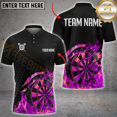 Maxcorners Darts Blazing Dartboard Multicolor Customized Name, Team Name 3D Shirts