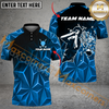Maxcorners Golf Broken Pattern Multicolor Option Customized Name, Team Name 3D Polo Shirt