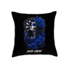 Maxcorners Darts Gothic Skull Lady Red Roses Multicolor Customized Name 3D Pillow