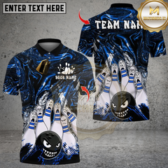 Maxcorners Bowling Angry Pins Multioptions Personalized Name, Team Name Unisex 3D Shirts