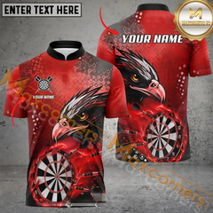 Maxcorners Darts Eagle Mutilcolor Options Personalized Name, Team Name 3D Polo Shirt