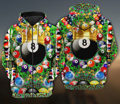 Maxcorners Billiard Warning Pool Shark On Duty 3D All Over Printed Clothes