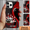 Maxcorners Bowling Wave Strike Pins Multicolor Personalized Name 3D Phone Case