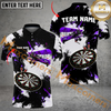 Maxcorners Darts DartBoard Biplane Paint Mutilcolor Options Personalized Name, Team Name 3D Polo Shirt
