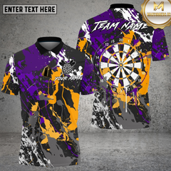 Maxcorners Dart Shirt  Paint Splash Style Multioptions Personalized Name, Team Name Unisex 3D Shirt (4 Colors)