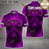Maxcorners Darts Firestorm Bullseye Personalized Name, Team Name Shirt