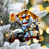 Maxcorners Golf Beer Custom Acrylic Ornaments, Golf Christmas Ornaments, Christmas Golf Gift