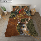 Maxcorners Premium Deer Hunter Moss Camouflage 3D Full Print Bedding Set 3D All Over Printed