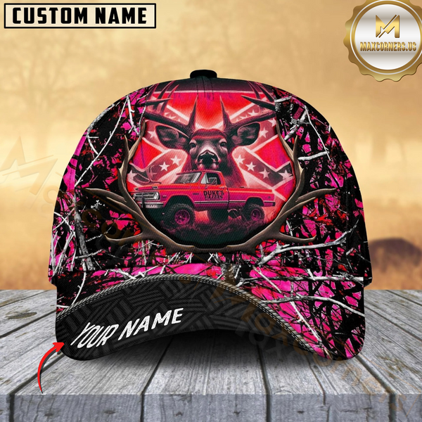 Maxcorners Truck & Buck Hunting Pattern Multicolor Personalized 3D Cap