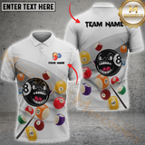 Maxcorners Billiard 8-Ball Pool Funny Personalized Name, Team Name 3D Shirt
