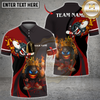 Maxcorners  Flaming King Bowling Multicolor Customized Name, Team Name 3D Shirts